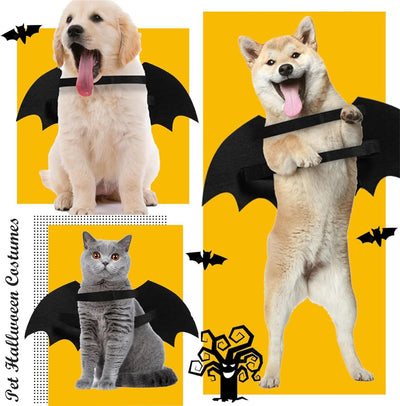 Dog Halloween Costumes Dog Bat Costume Cool Luminous Skeleton Bone Bat Wings Pets Cosplay Costumes Dress Up Apparel For Small Medium Large Cats And Dogs