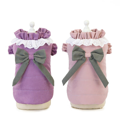 Pet Clothing Winter Supplies Lace Collar Vest