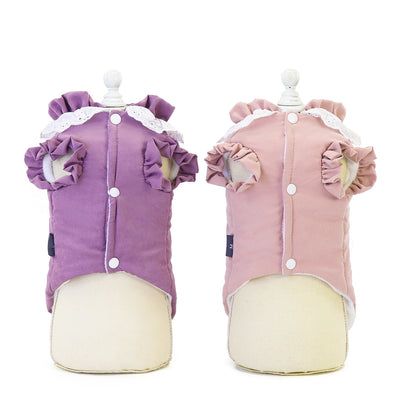 Pet Clothing Winter Supplies Lace Collar Vest