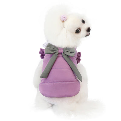 Pet Clothing Winter Supplies Lace Collar Vest